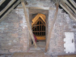Doorway from the church end into the main loft area Doorway from the church end into the main loft area
