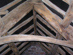 Wonderful wood The roof timbers in the section nearest the church